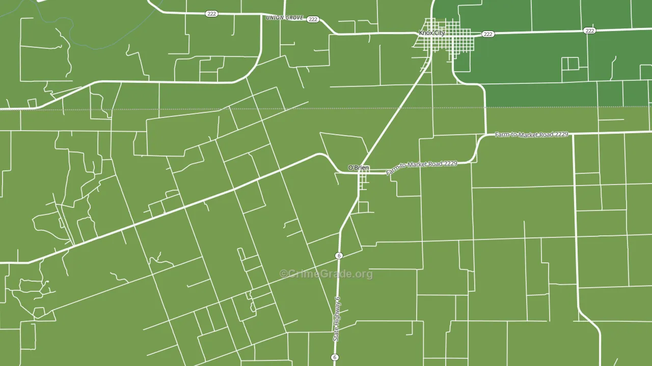 79539, TX Map of Vehicle Theft Rates
