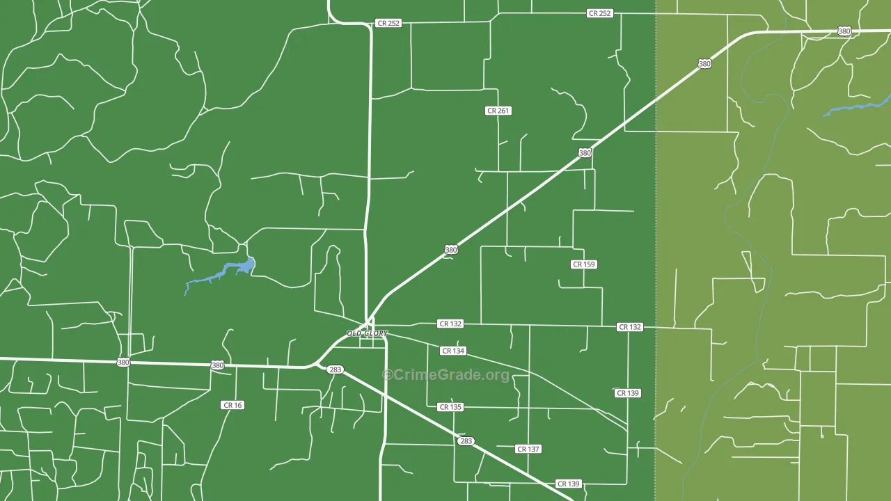 79540, TX Map of Vehicle Theft Rates