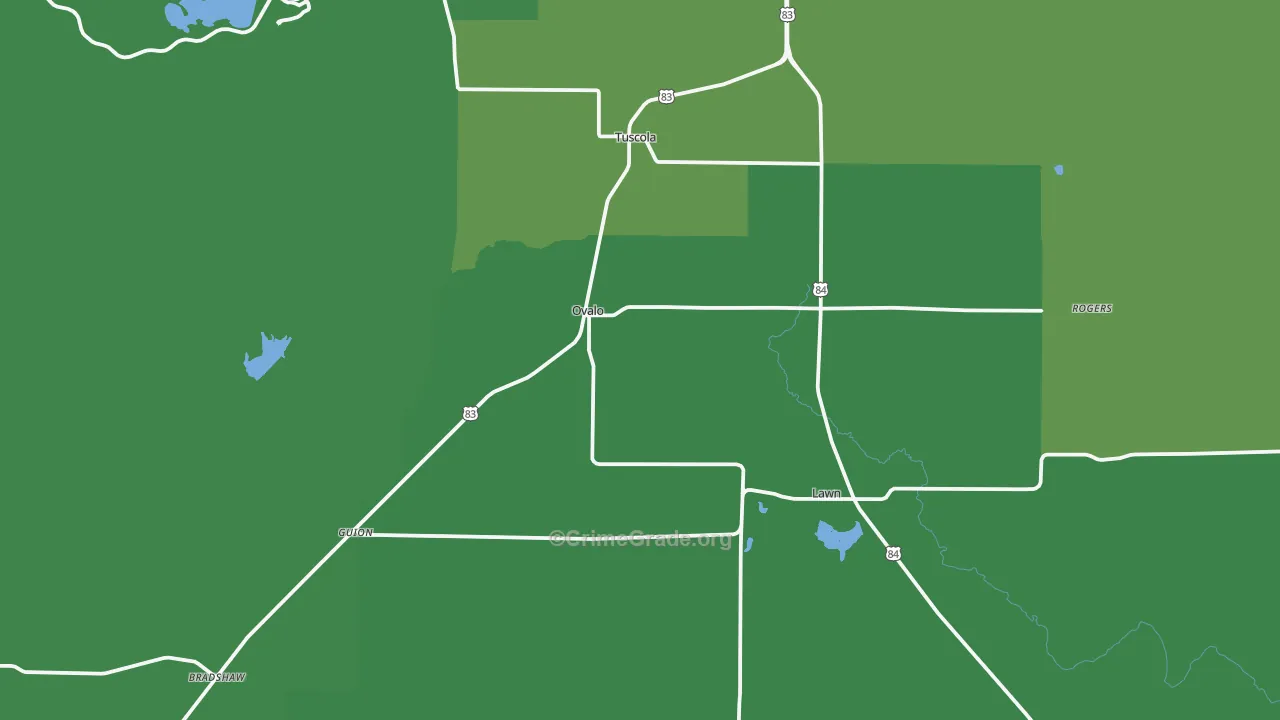 79541, TX Map of Vehicle Theft Rates
