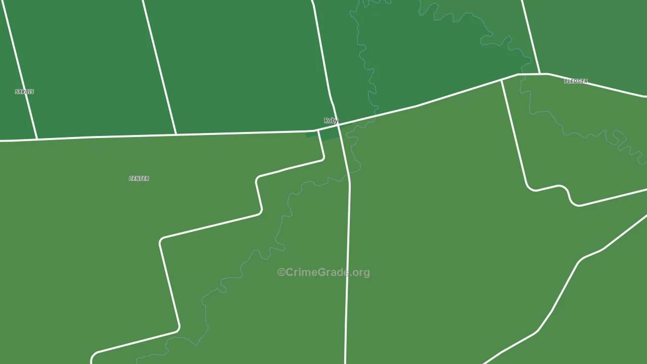 79543, TX Map of Vehicle Theft Rates