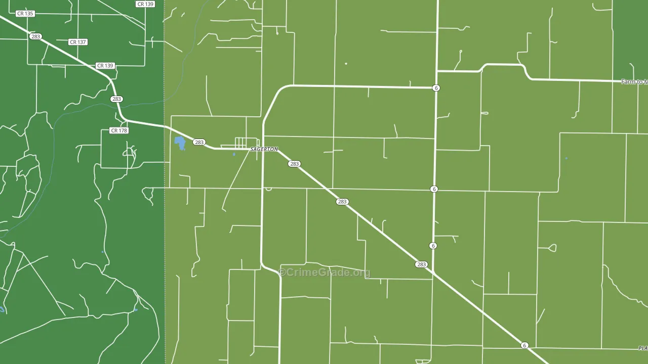 79548, TX Map of Vehicle Theft Rates