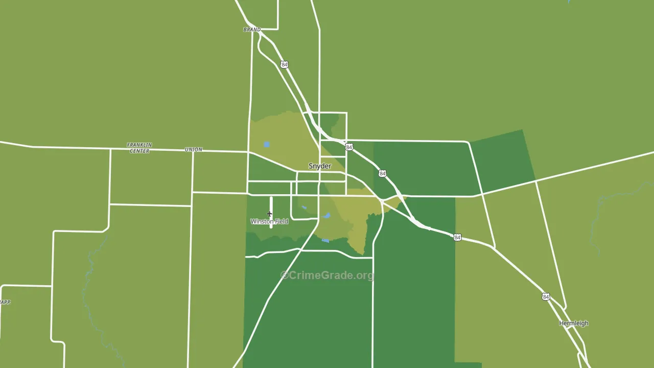 79549, TX Map of Vehicle Theft Rates