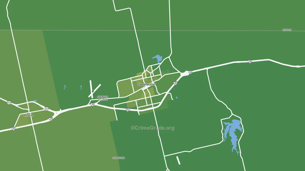 79556, TX Map of Vehicle Theft Rates