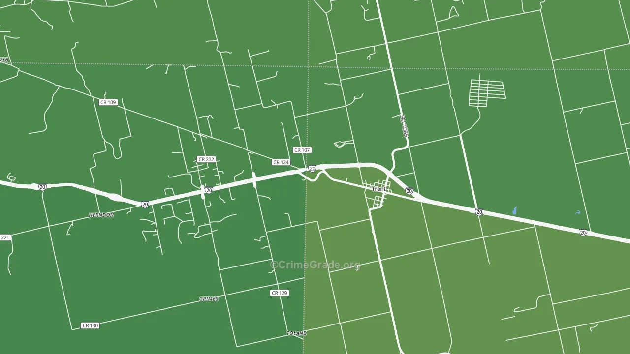 79561, TX Map of Vehicle Theft Rates