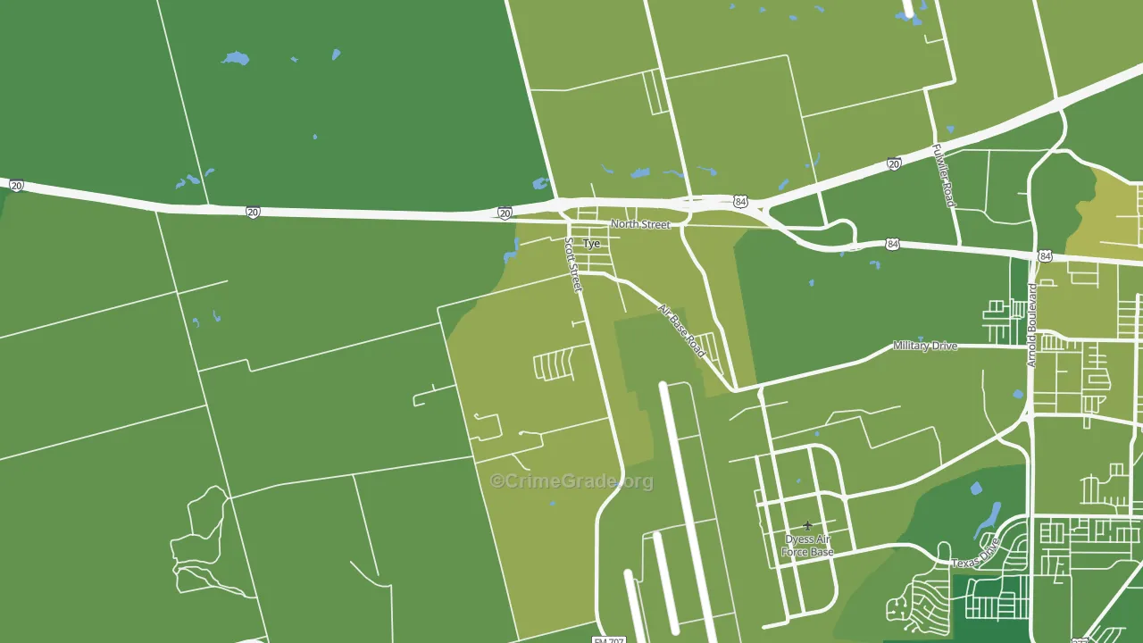 79563, TX Map of Vehicle Theft Rates