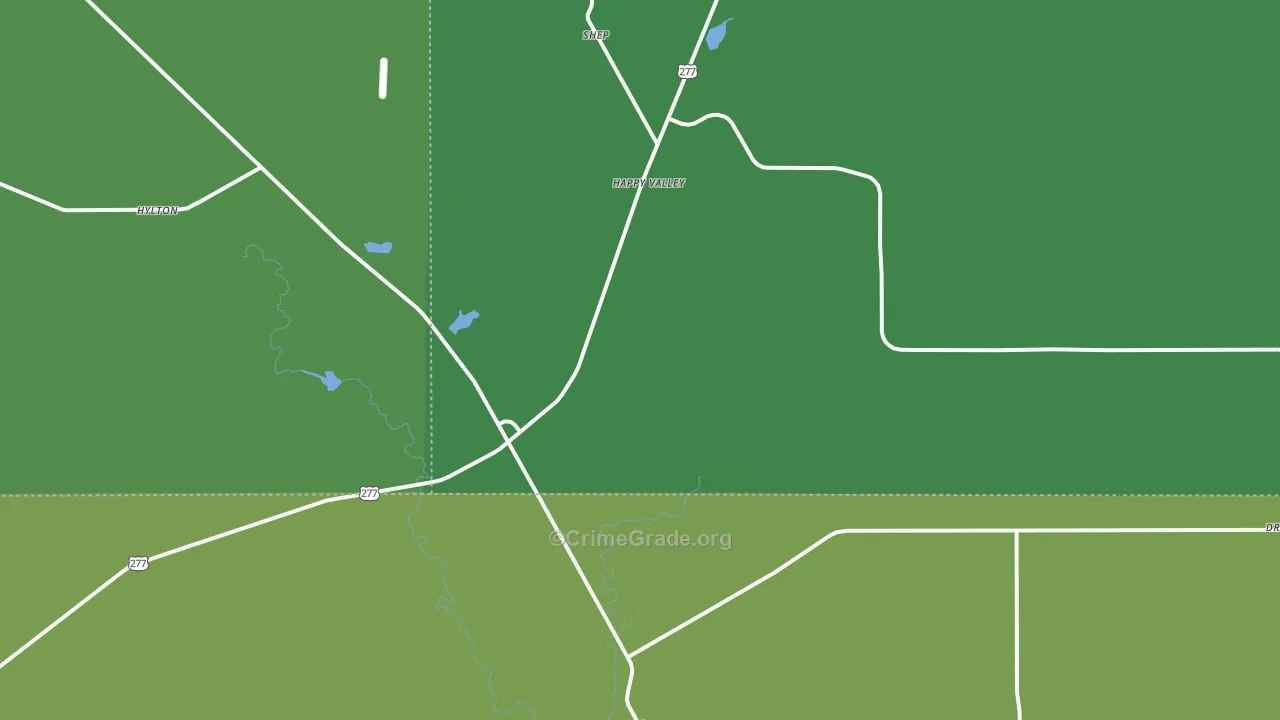 79566, TX Map of Vehicle Theft Rates