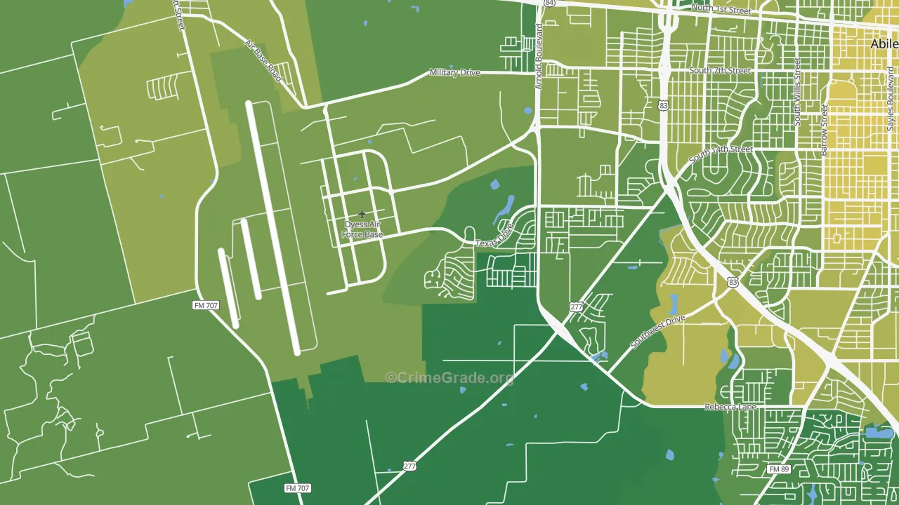 79607, TX Map of Vehicle Theft Rates