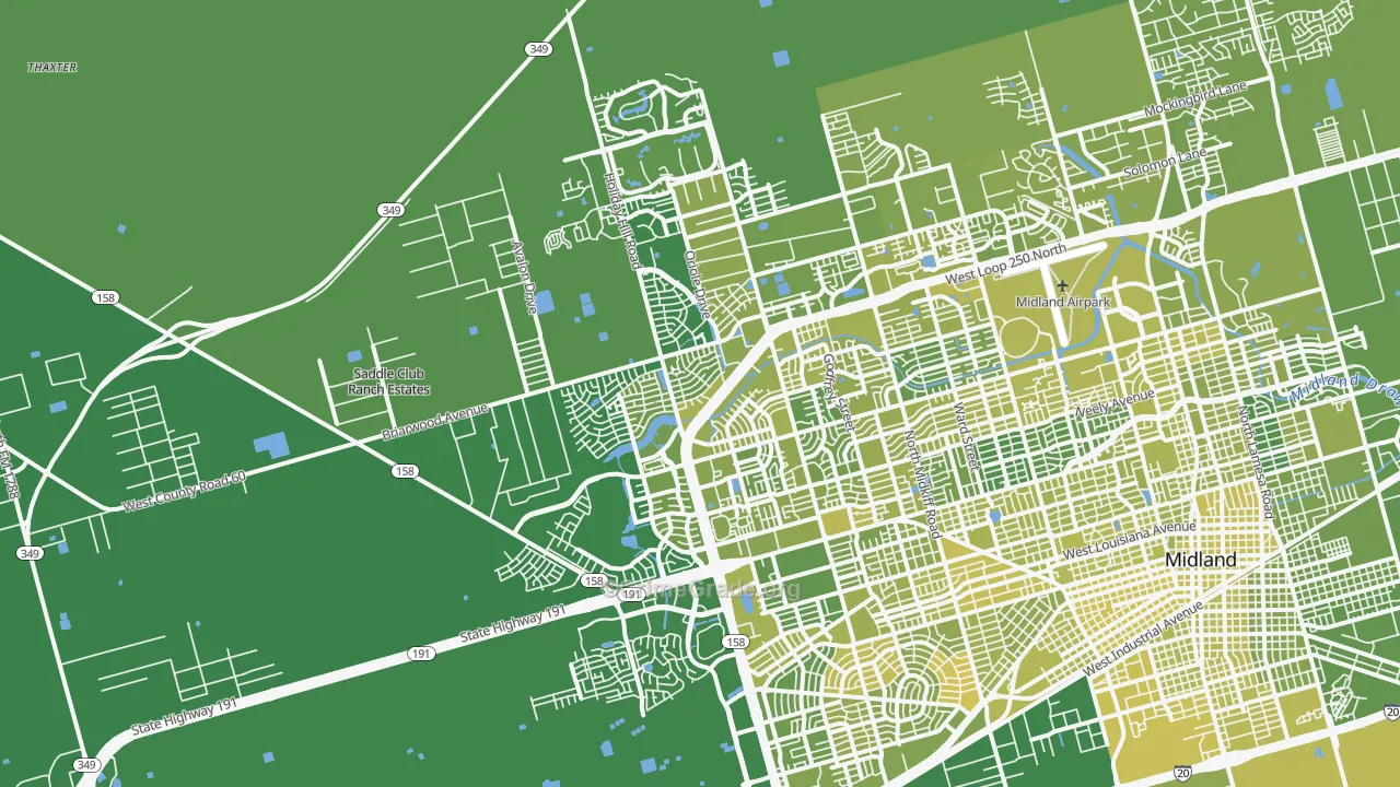 79707, TX Map of Vehicle Theft Rates