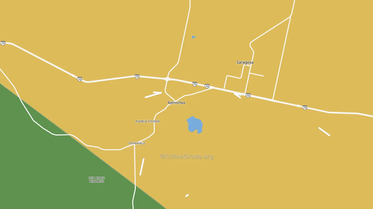 79718, TX Map of Vehicle Theft Rates