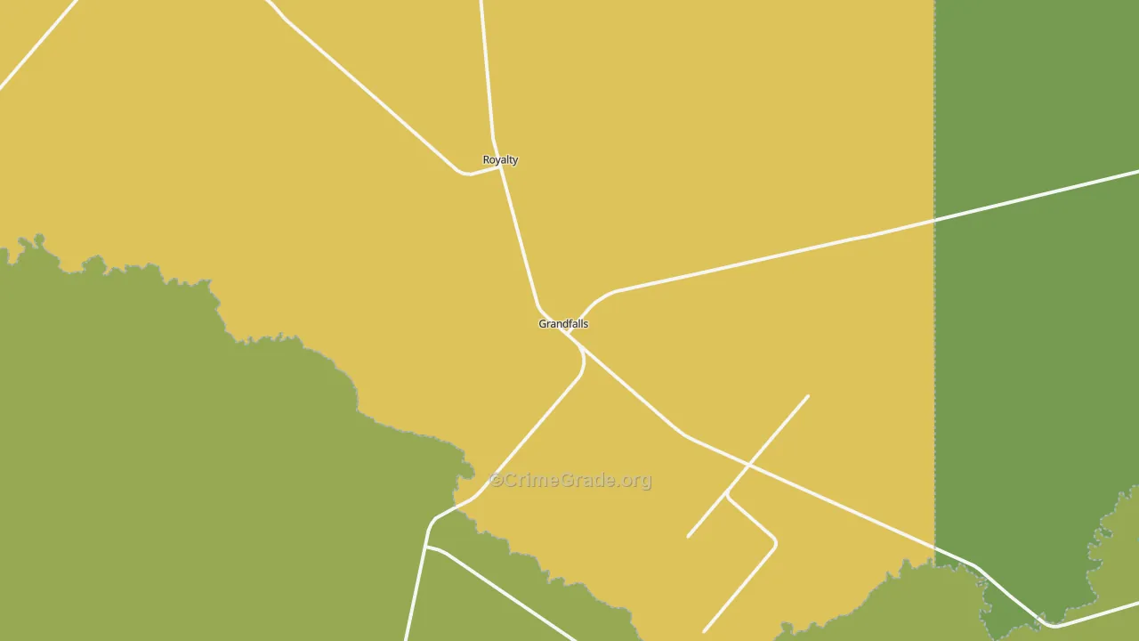 79742, TX Map of Vehicle Theft Rates