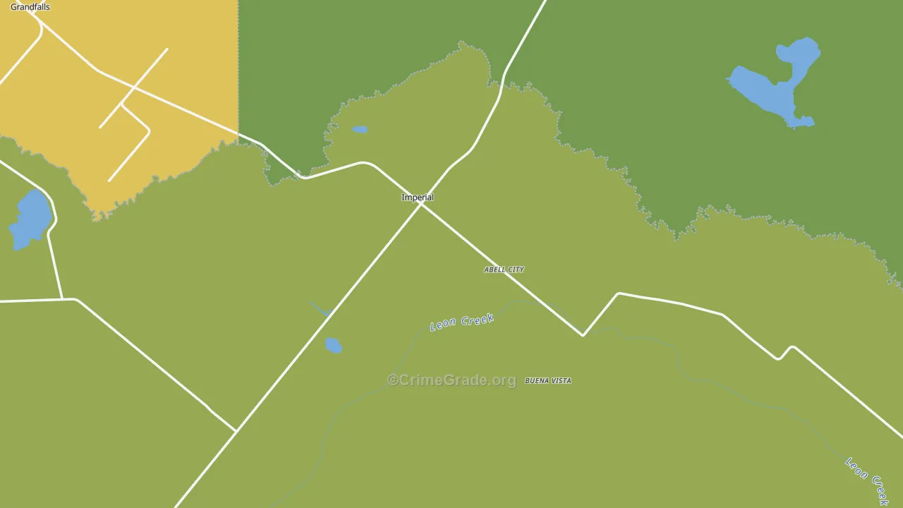 79743, TX Map of Vehicle Theft Rates