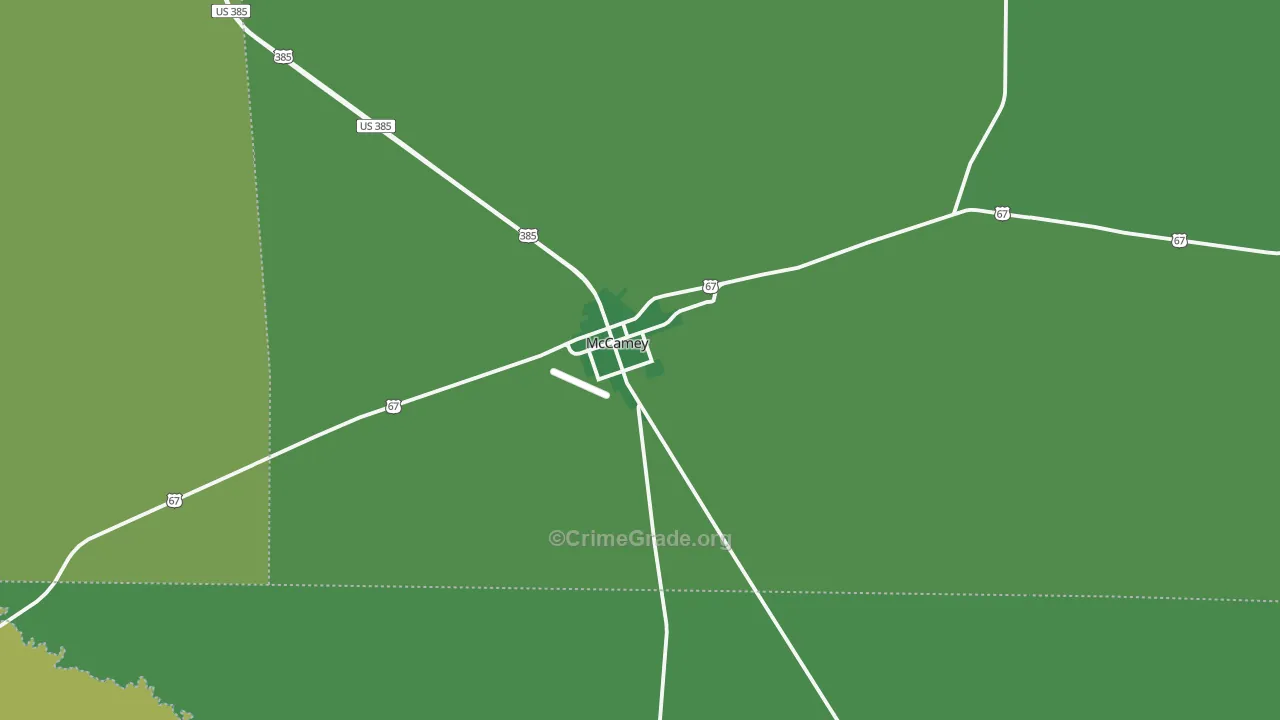 79752, TX Map of Vehicle Theft Rates