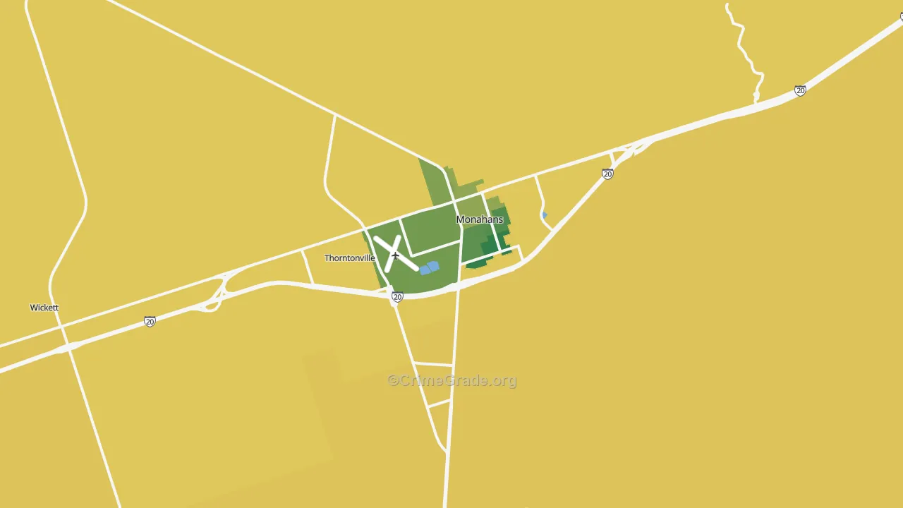 79756, TX Map of Vehicle Theft Rates
