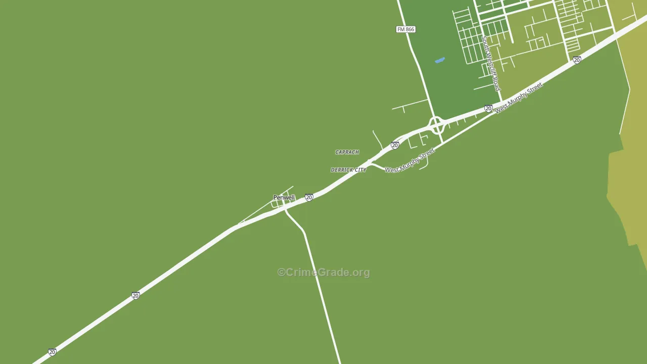79776, TX Map of Vehicle Theft Rates