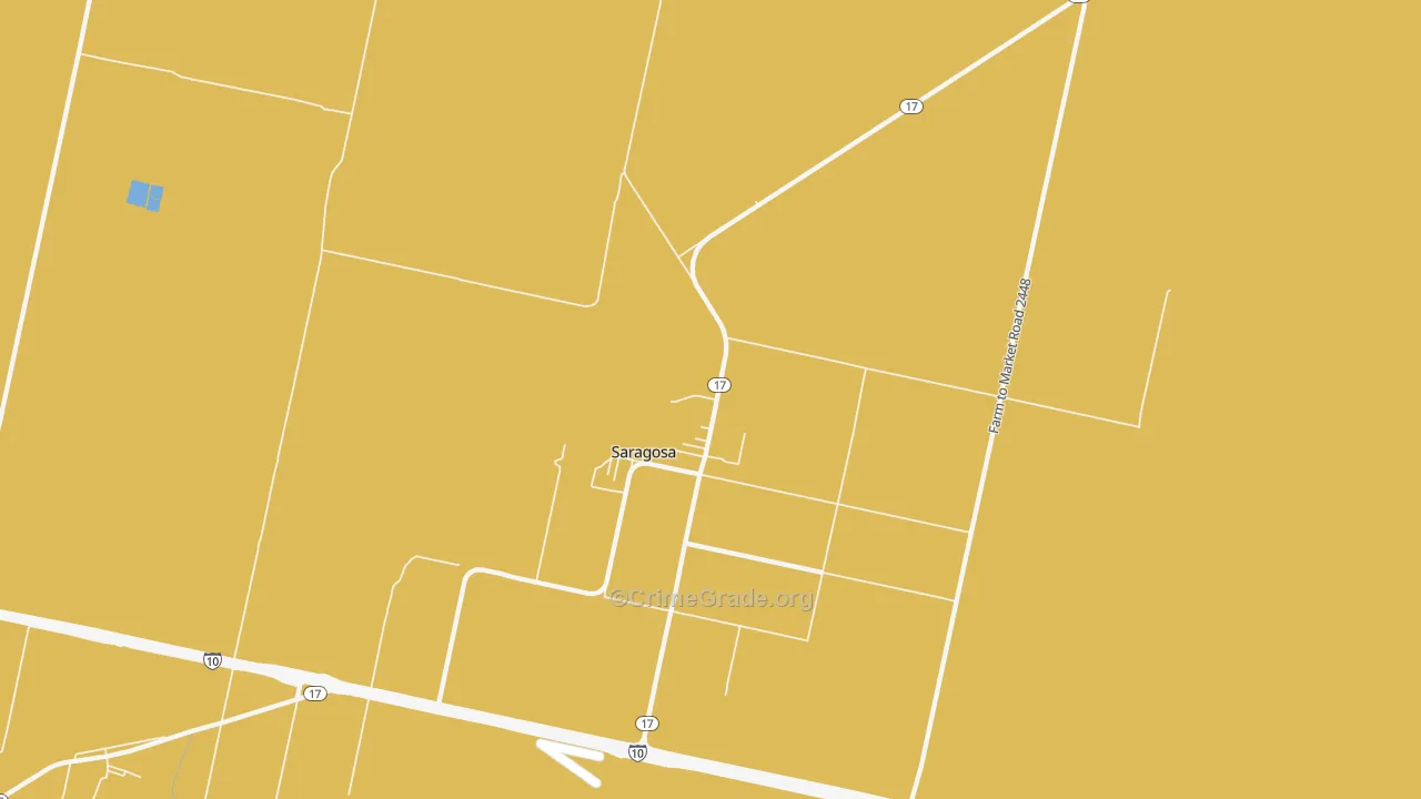 79780, TX Map of Vehicle Theft Rates