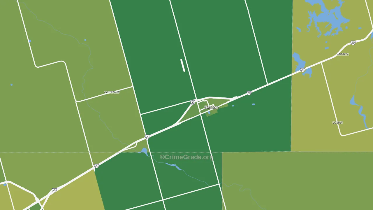79782, TX Map of Vehicle Theft Rates