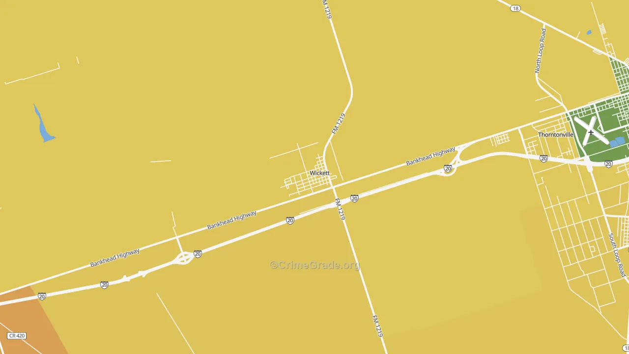 79788, TX Map of Vehicle Theft Rates