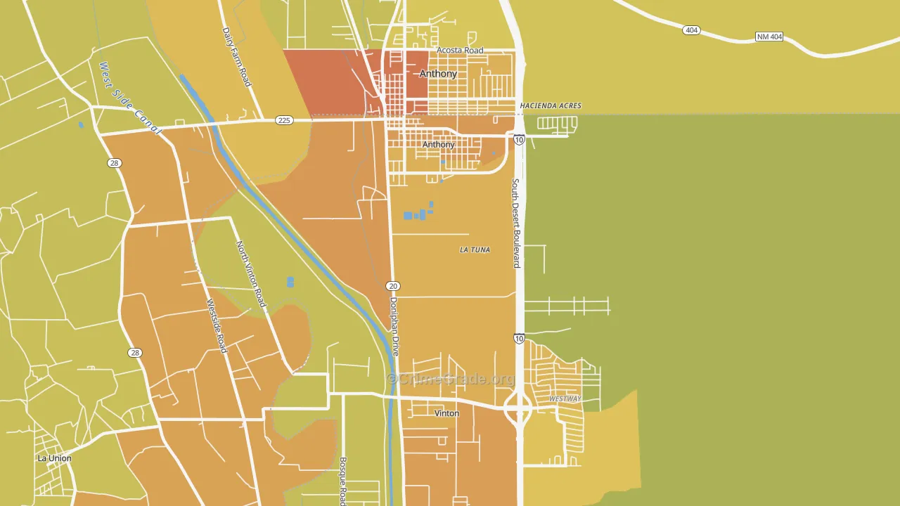 79821, TX Map of Vehicle Theft Rates