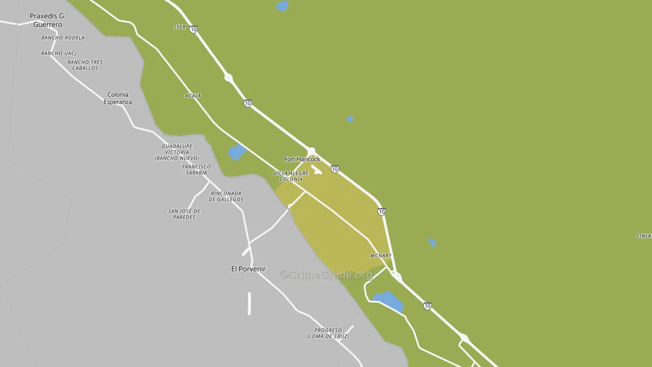 79839, TX Map of Vehicle Theft Rates