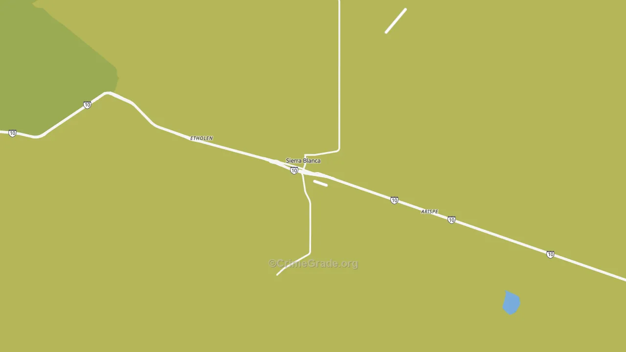 79851, TX Map of Vehicle Theft Rates