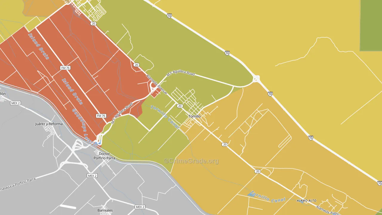 79853, TX Map of Vehicle Theft Rates