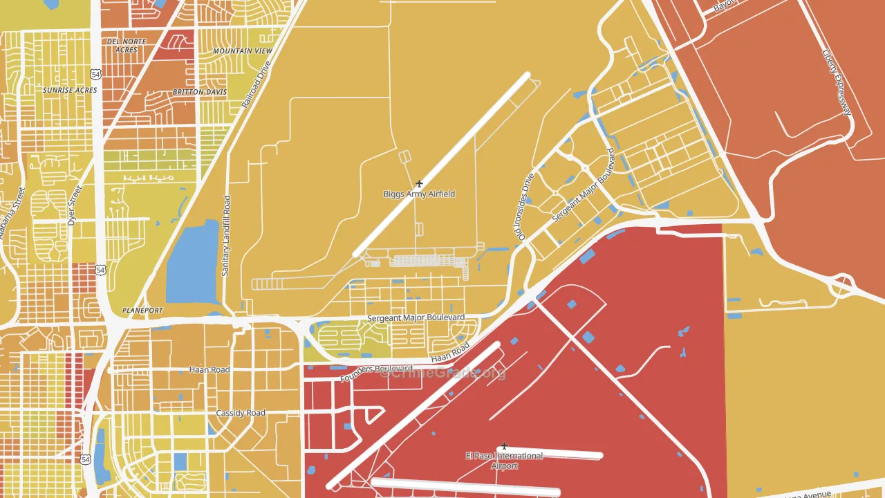 79908, TX Map of Vehicle Theft Rates