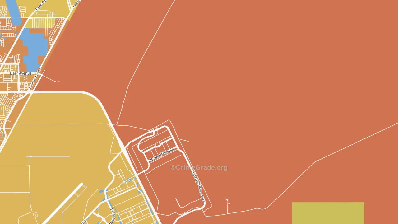 79916, TX Map of Vehicle Theft Rates