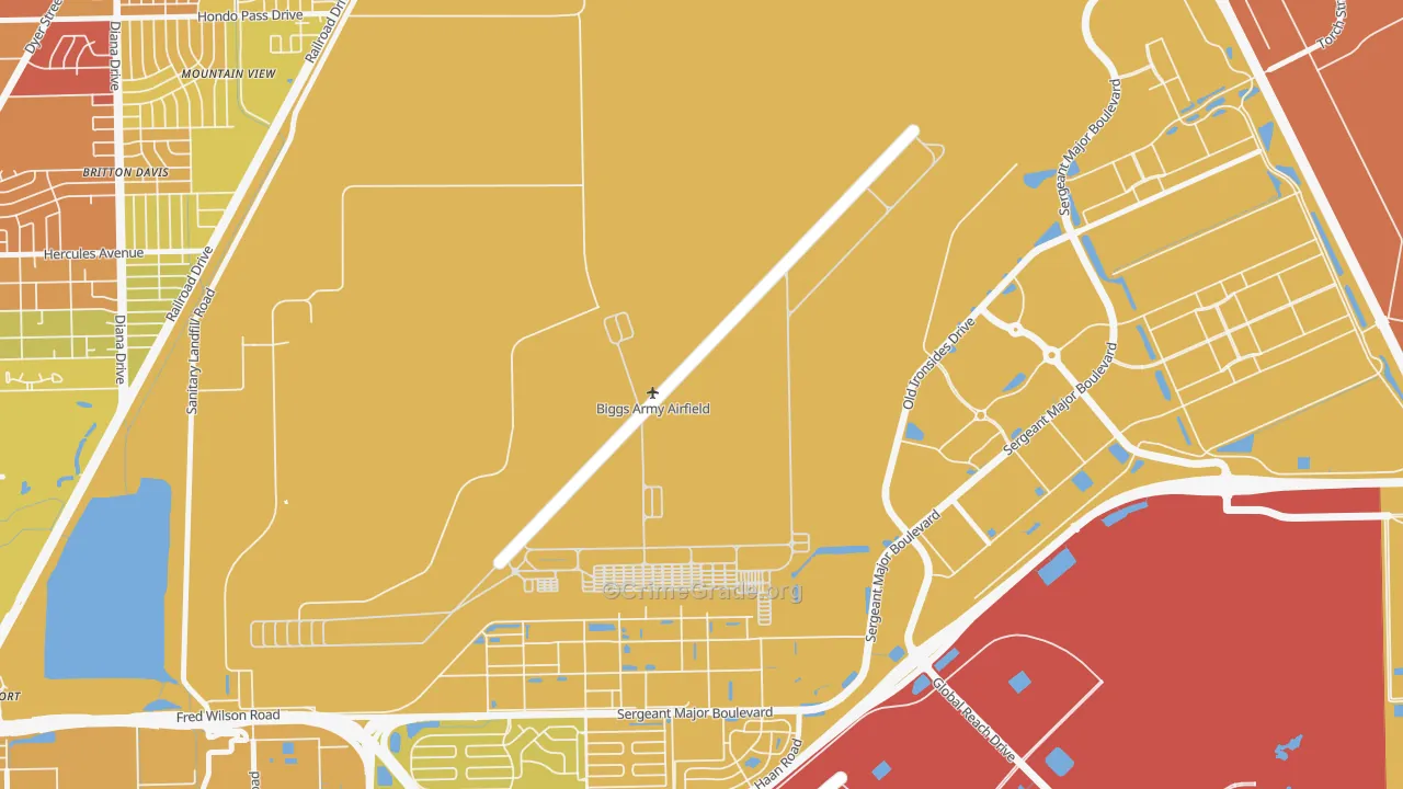 79918, TX Map of Vehicle Theft Rates