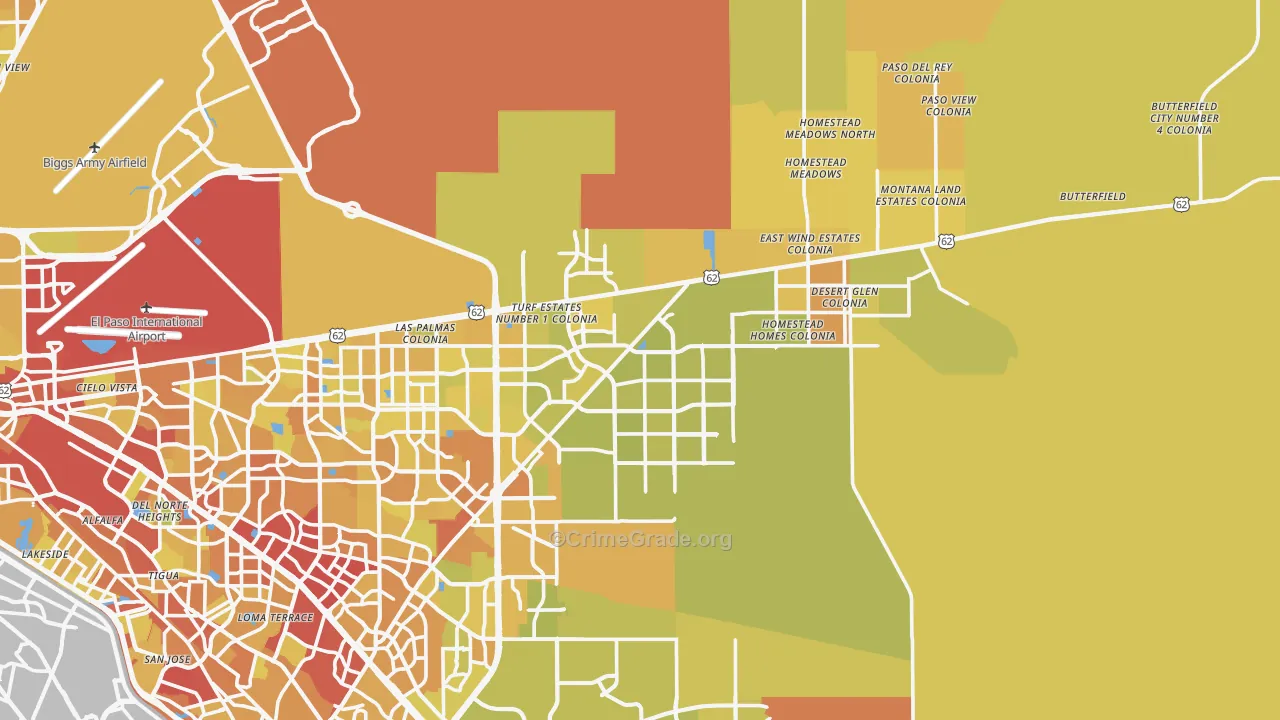 79938, TX Map of Vehicle Theft Rates