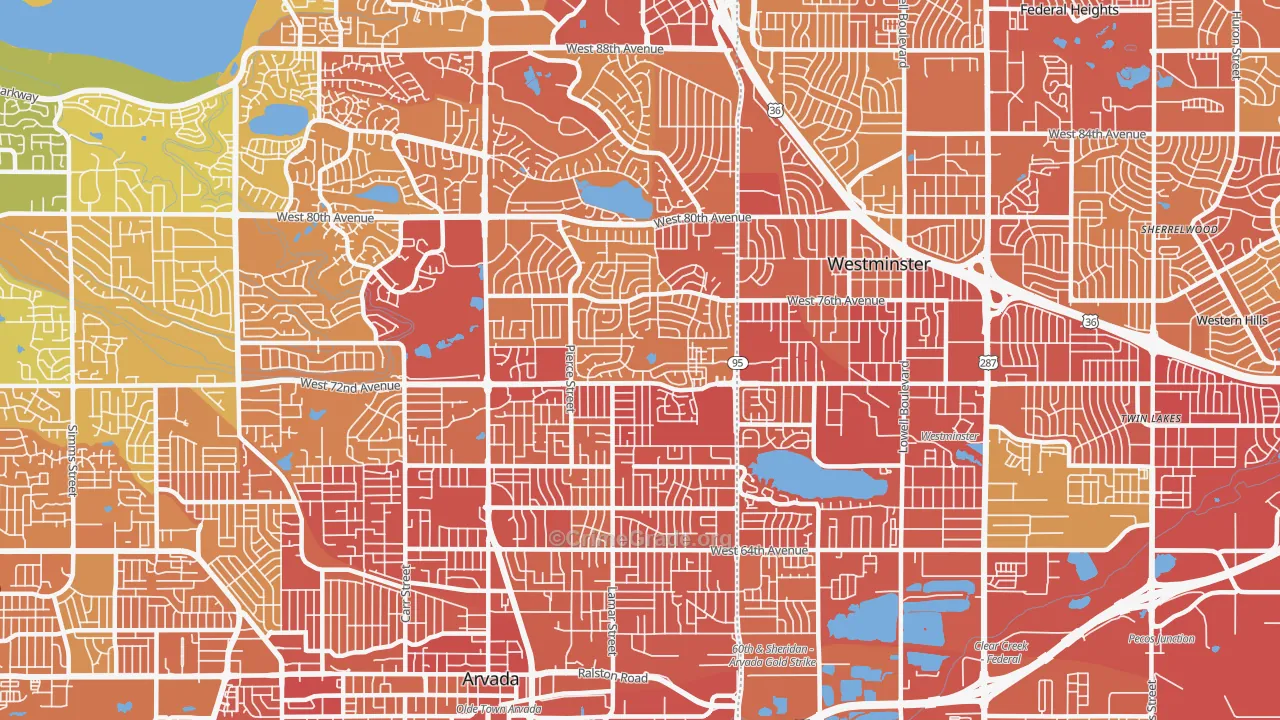 80003, CO Map of Vehicle Theft Rates