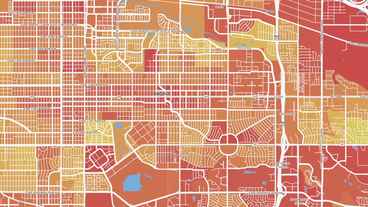 80010, CO Map of Vehicle Theft Rates