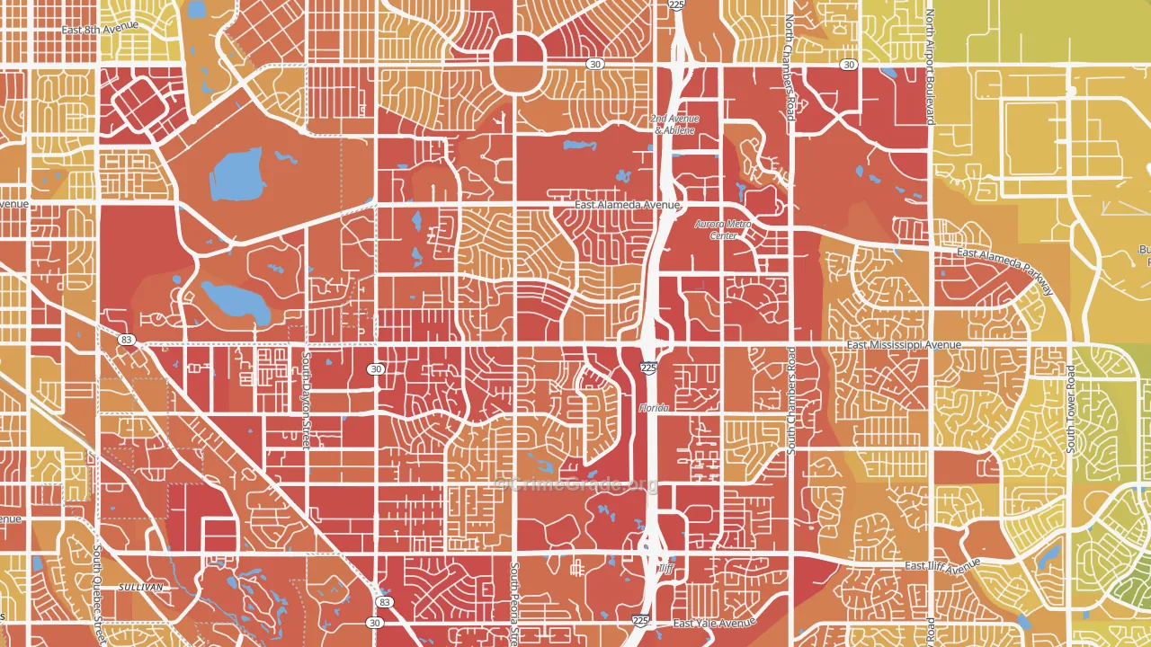 80012, CO Map of Vehicle Theft Rates