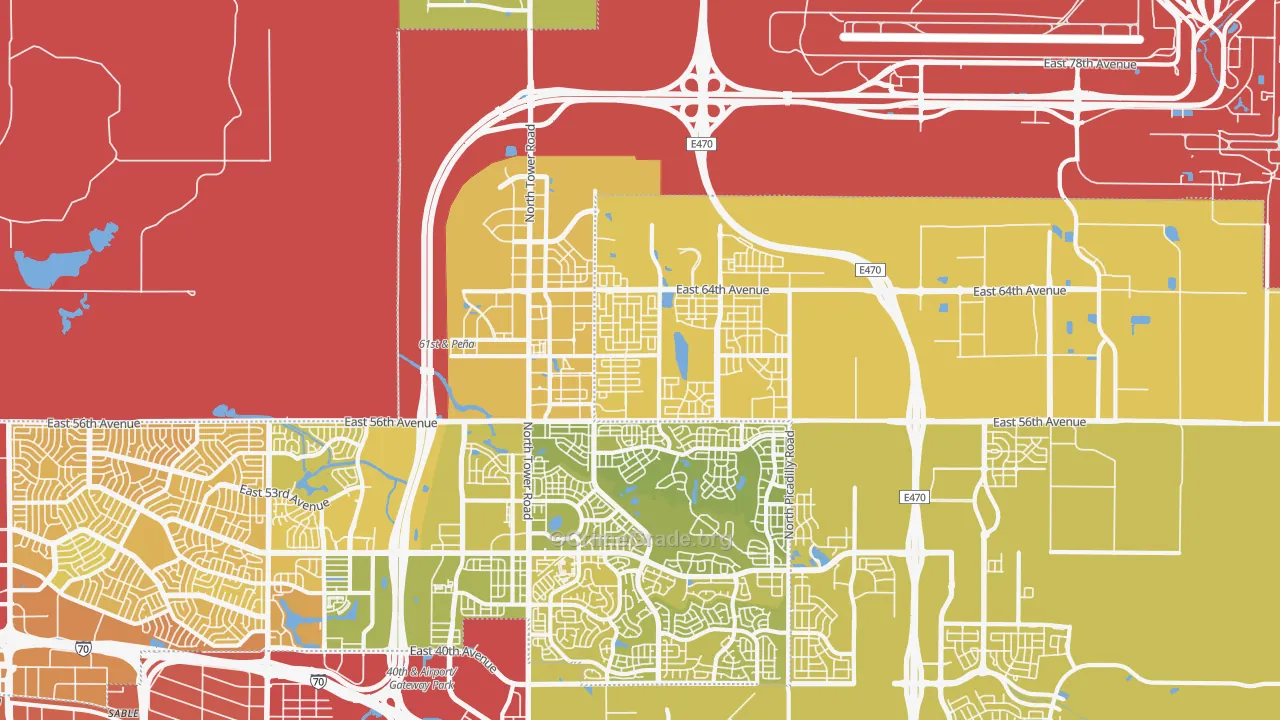 80019, CO Map of Vehicle Theft Rates