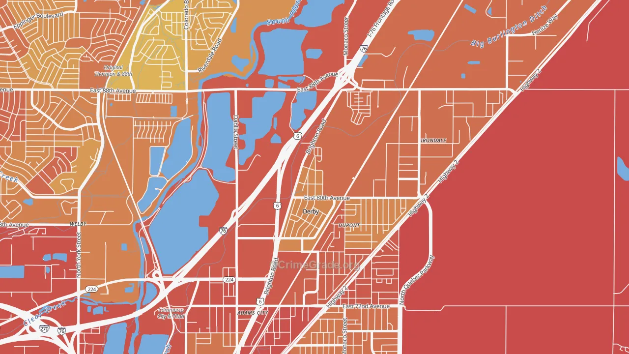 80024, CO Map of Vehicle Theft Rates
