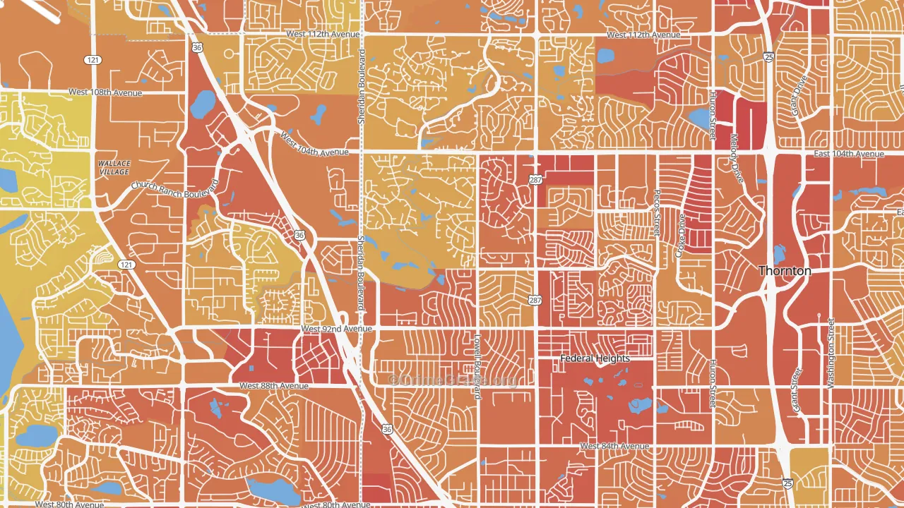 80031, CO Map of Vehicle Theft Rates
