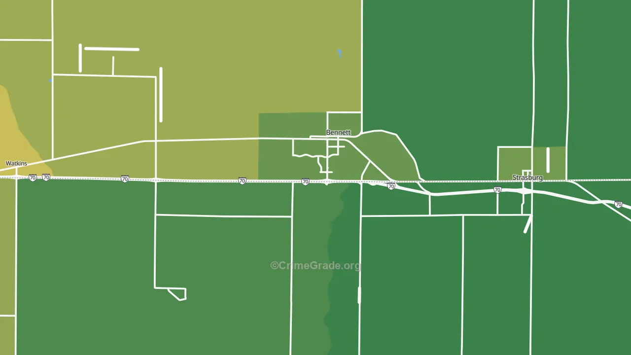 80102, CO Map of Vehicle Theft Rates