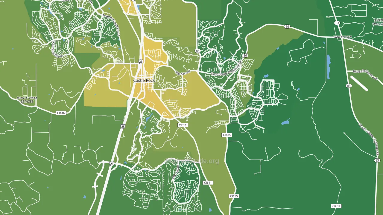 80104, CO Map of Vehicle Theft Rates