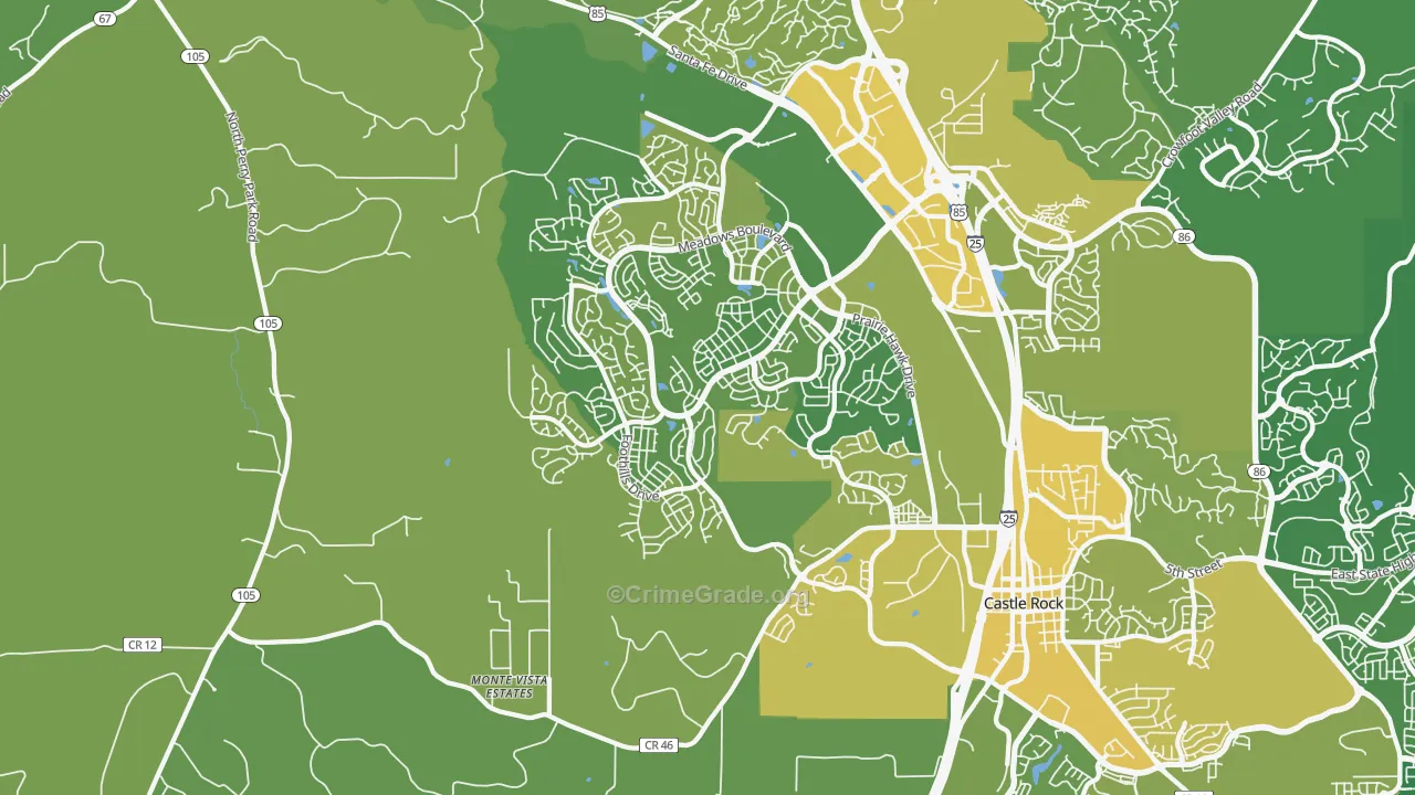 80109, CO Map of Vehicle Theft Rates