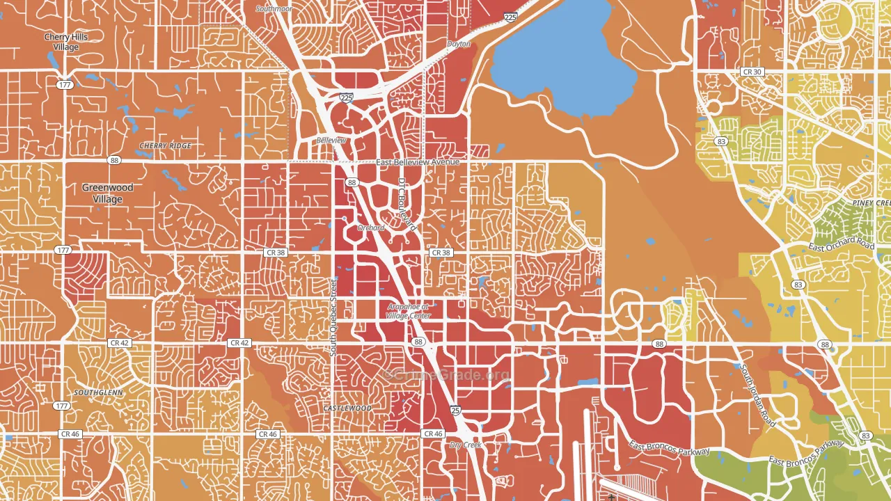 80111, CO Map of Vehicle Theft Rates
