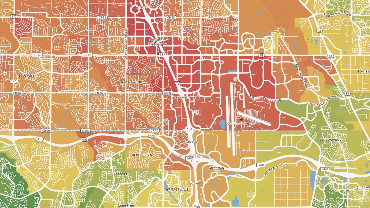 80112, CO Map of Vehicle Theft Rates