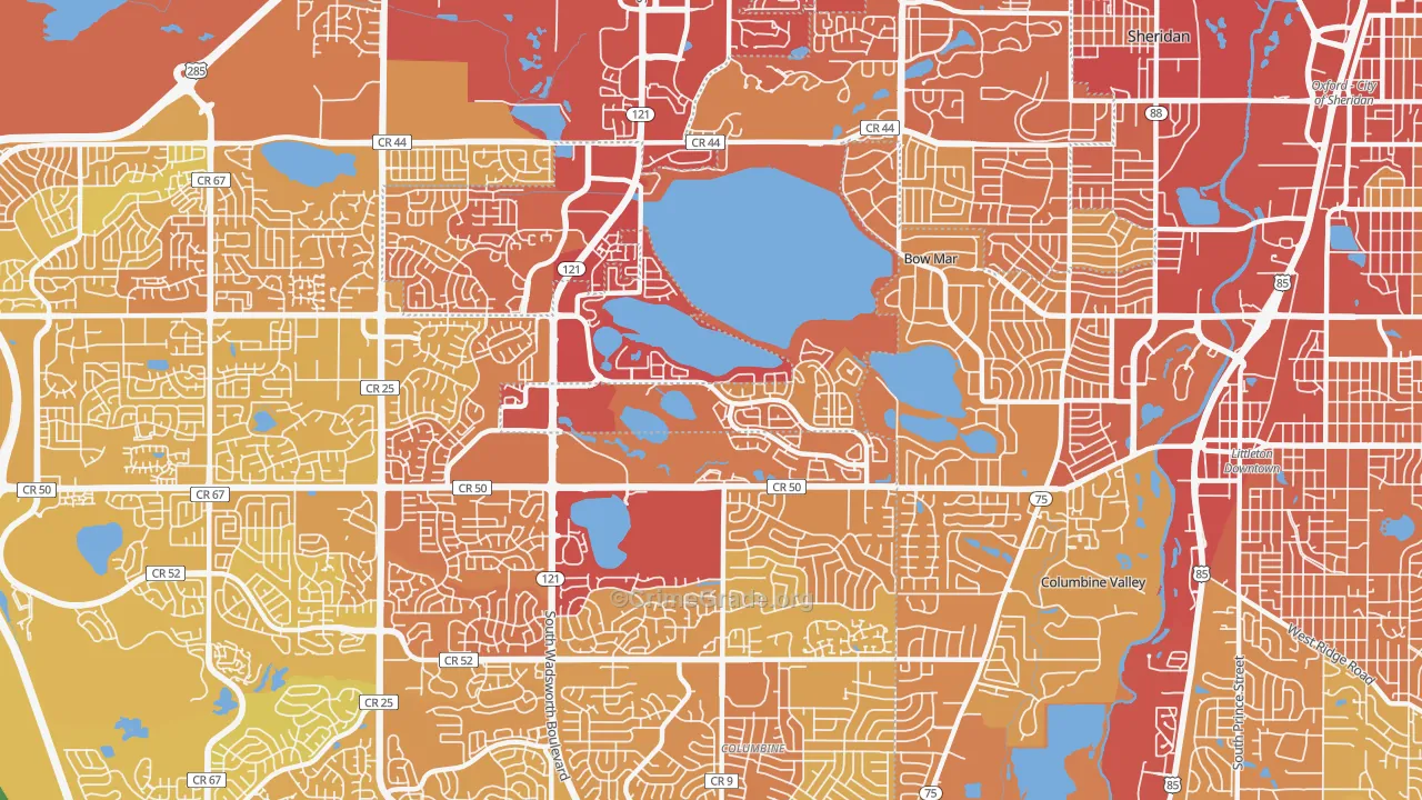 80123, CO Map of Vehicle Theft Rates