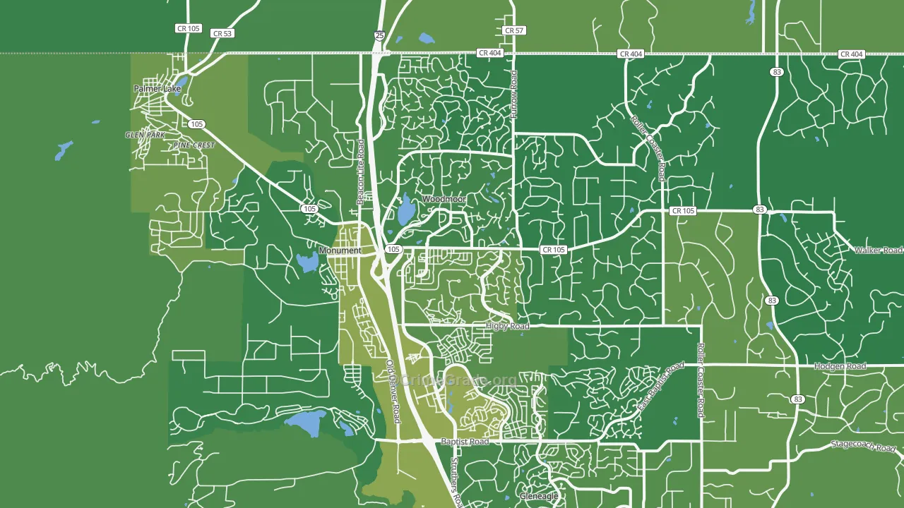80132, CO Map of Vehicle Theft Rates
