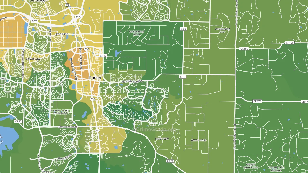 80138, CO Map of Vehicle Theft Rates