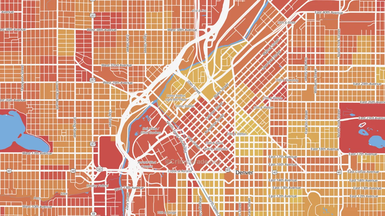 80202, CO Map of Vehicle Theft Rates