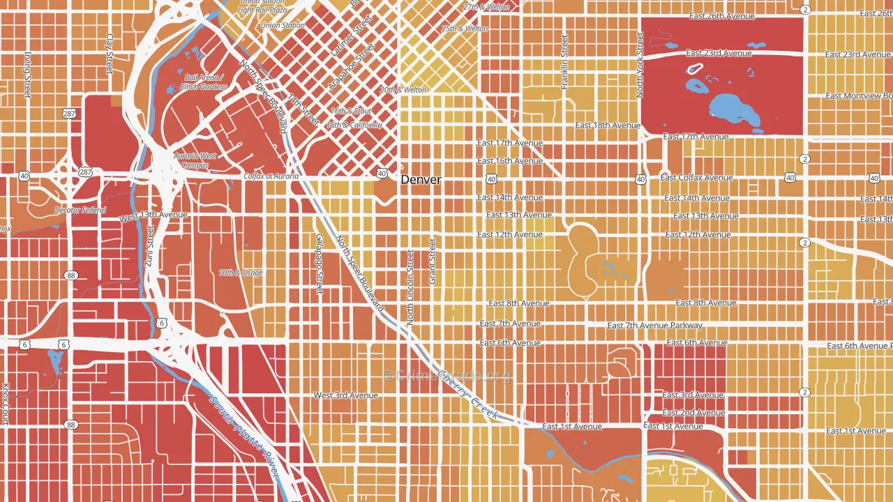 80203, CO Map of Vehicle Theft Rates