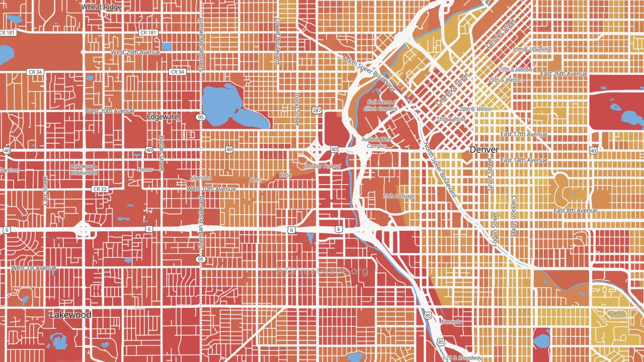 80204, CO Map of Vehicle Theft Rates