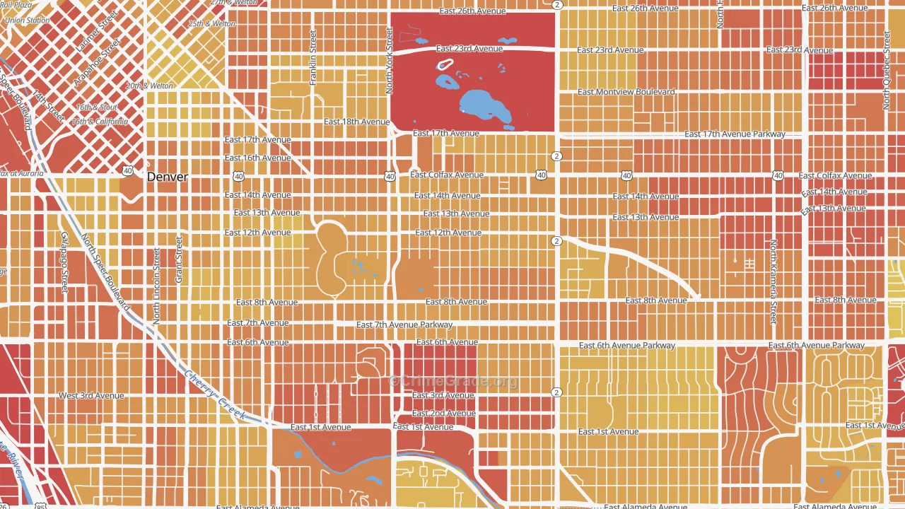 80206, CO Map of Vehicle Theft Rates