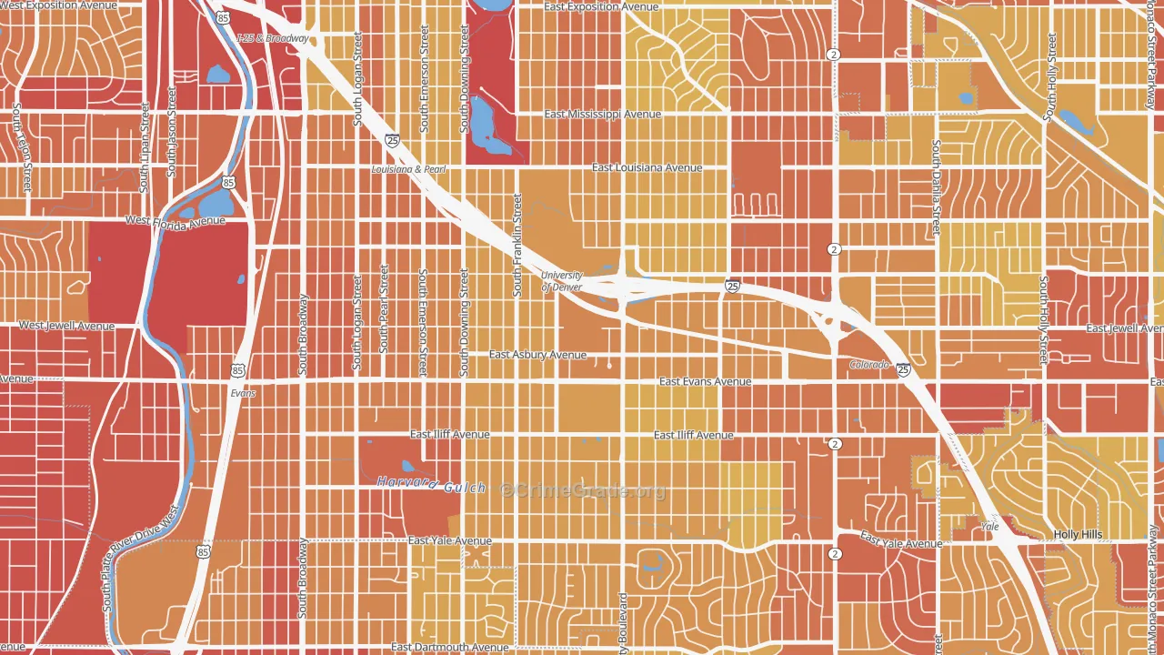 80208, CO Map of Vehicle Theft Rates