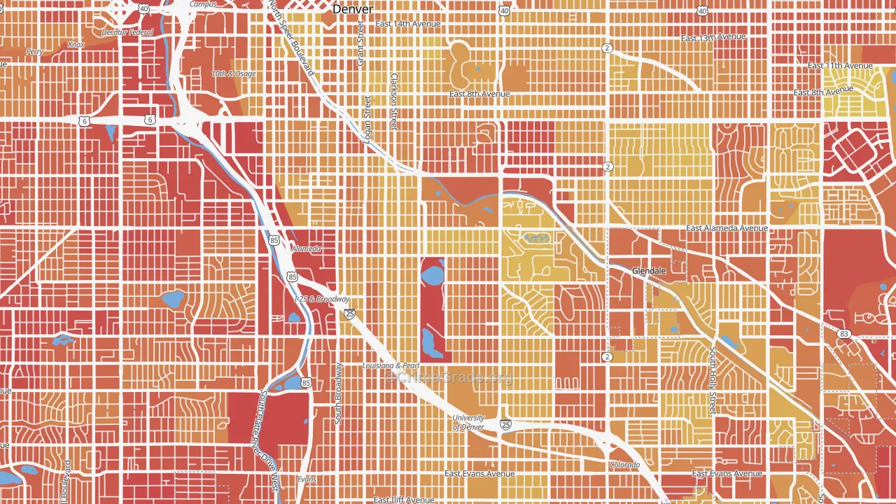 80209, CO Map of Vehicle Theft Rates