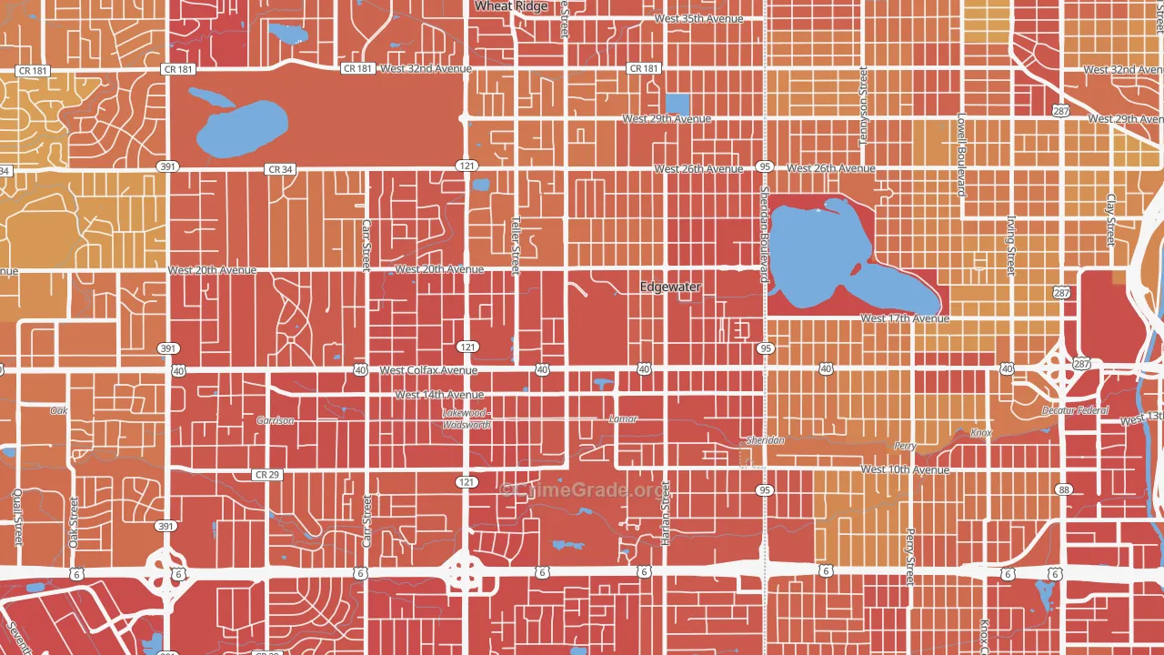 80214, CO Map of Vehicle Theft Rates